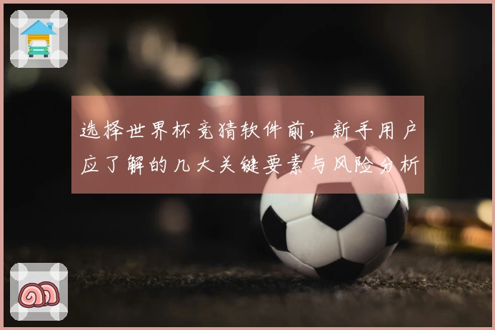 选择世界杯竞猜软件前，新手用户应了解的几大关键要素与风险分析